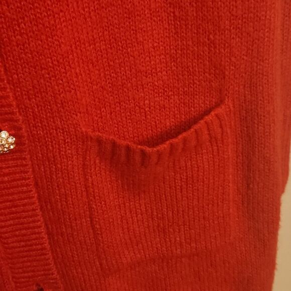 Lilly Pulitzer "Leonette" Cardigan Sweater Wool Blend in "Amaryllis" Size S - Picture 8 of 11